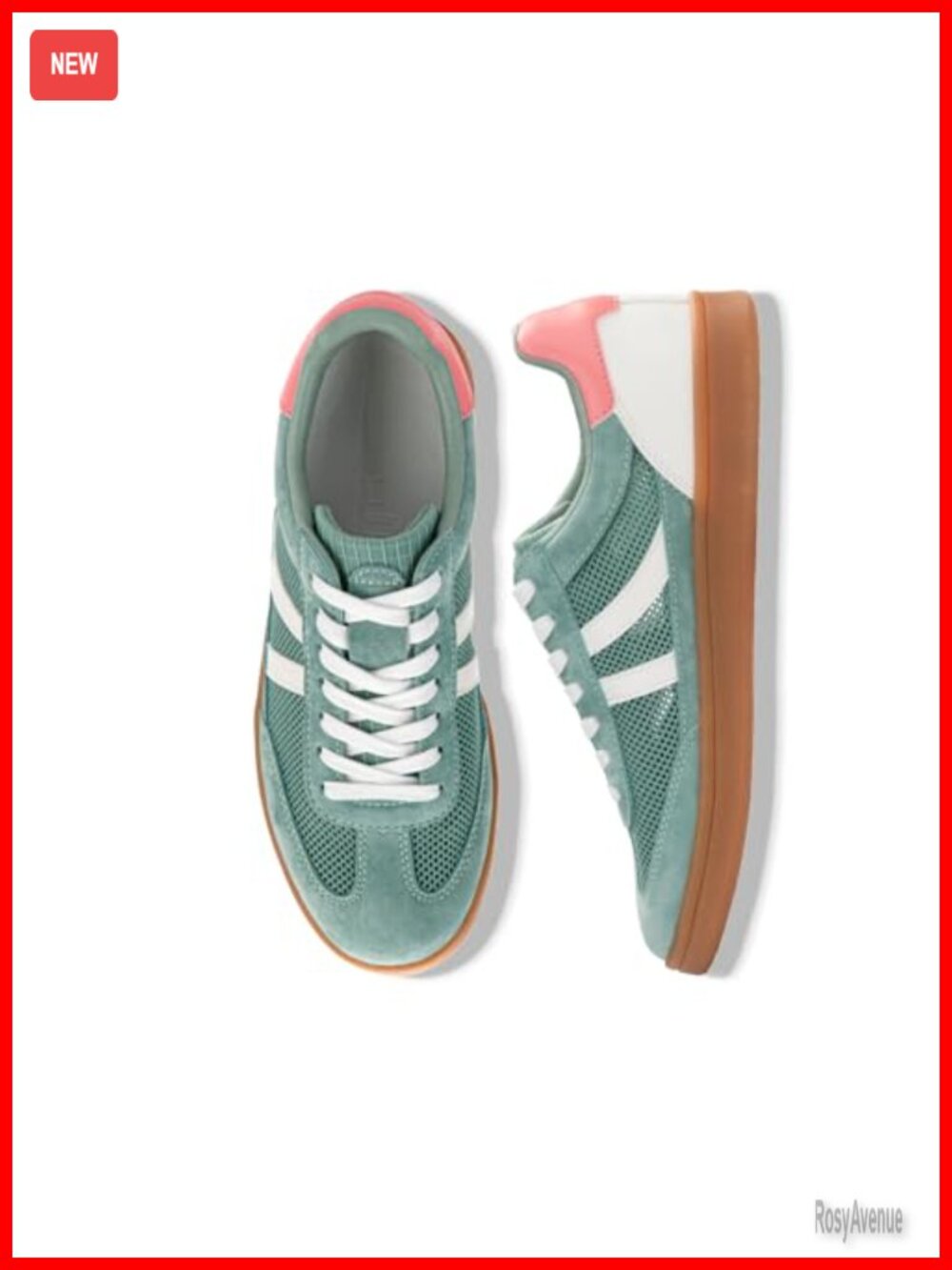 Women's Leather Slip On Fashion Sneakers Breathable Mesh Non-Slip